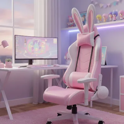 AutoFull Pink Bunny Gaming Chair Review: Where Style Meets Gaming Comfort