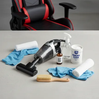 Essential cleaning tools for maintaining a fabric gaming chair without stains